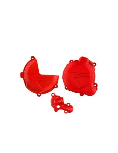 Protector Tapa Embrague+Encendido+Bomba de Agua Polisport Beta RR 250/300 2T 18-23 Rojo | Motocross, Enduro, Trail, Trial