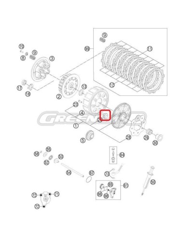Goma de Embrague Husaberg TE 250/350 11-12