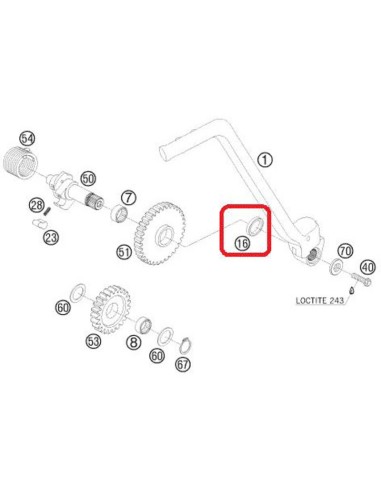 Retén Pedal Arranque 18X24X4 Husaberg FE 450 04-08
