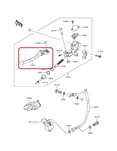 Maneta Embrague Original Kawasaki KX 450 2019
