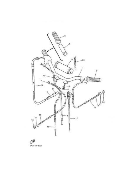 Soporte de Leva Yamaha Derecha PW 50 88-99