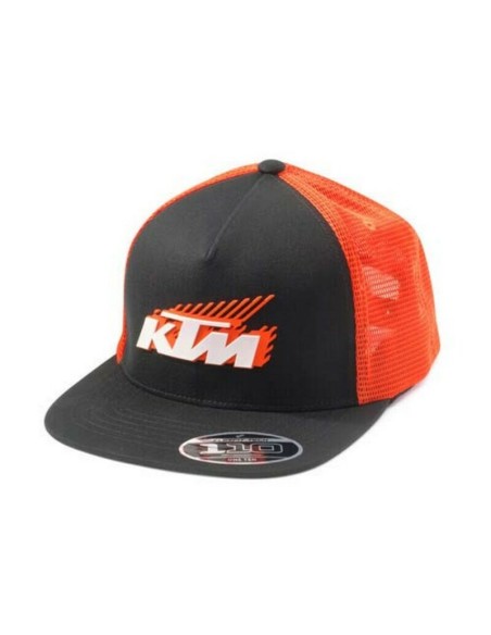Gorra Plana KTM MX Trucker Negro/Naranja