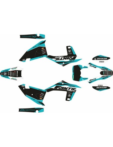 Kit Adhesivos Completo Fantic XE 300 24 Turquesa