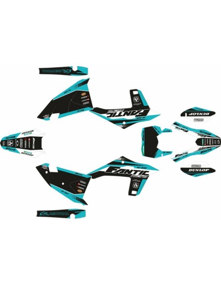 Kit Adhesivos Completo Fantic XE 300 24 Turquesa