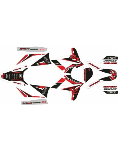 Kit Adhesivos Completo Gas Gas EC 2008 Rojo