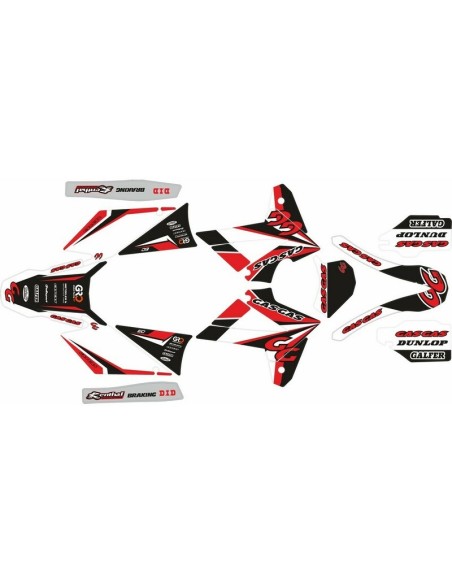 Kit Adhesivos Completo Gas Gas EC 2008 Rojo