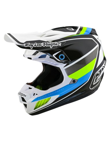 Casco Troy Lee Designs SE5 ECE Composite Reverb Blanco/Azul
