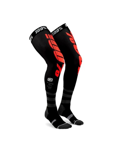 Medias Altas 100% Rev Knee Brace Negro/Rojo