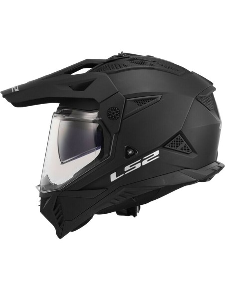 Casco LS2 MX702 Pioneer II Solid Negro Mate