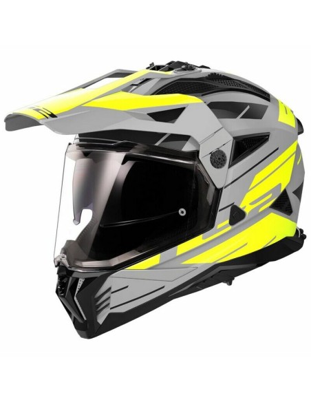 Casco LS2 MX702 Pioneer II Namib Gris/Amarillo