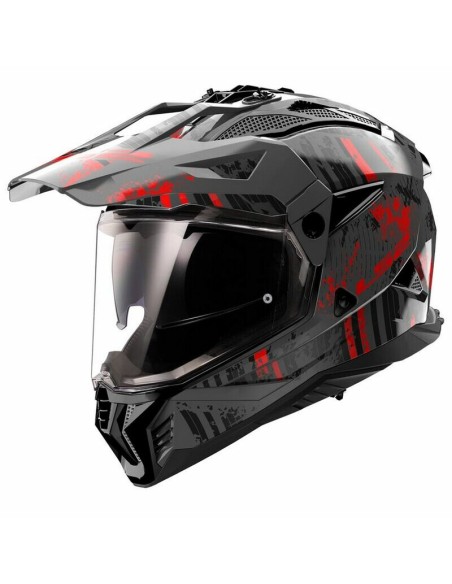 Casco LS2 MX702 Pioneer II Crazy Rojo