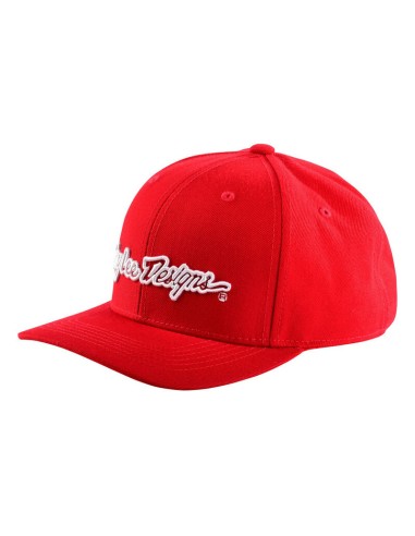 Gorra Curvada Troy Lee Designs Signature Rojo