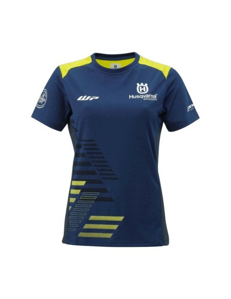 Camiseta Mujer Husqvarna Team Azul/Amarillo