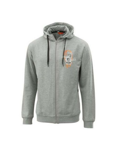 Sudadera con Capucha y Cremallera KTM Orange Fluids Gris
