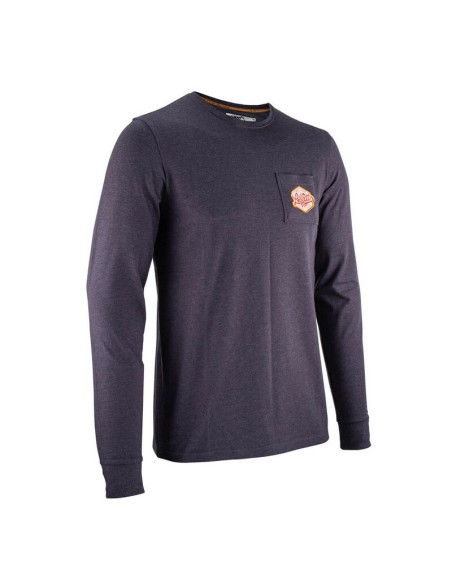 Camiseta Manga Larga Leatt Retro Gris Oscuro