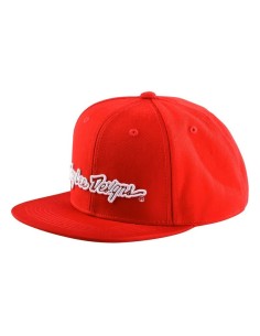 Gorra Plana Troy Lee Designs Signature Rojo