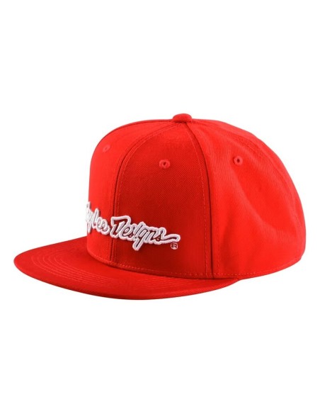 Gorra Plana Troy Lee Designs Signature Rojo