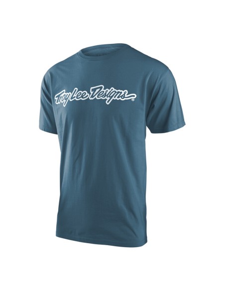 Camiseta Troy Lee Designs Signature Azul