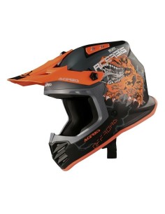 Casco Infantil Acerbis Profile Negro/Naranja Flúor