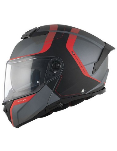 Casco MT Atom 2 SV Emalla B15 Mate Gris/Rojo