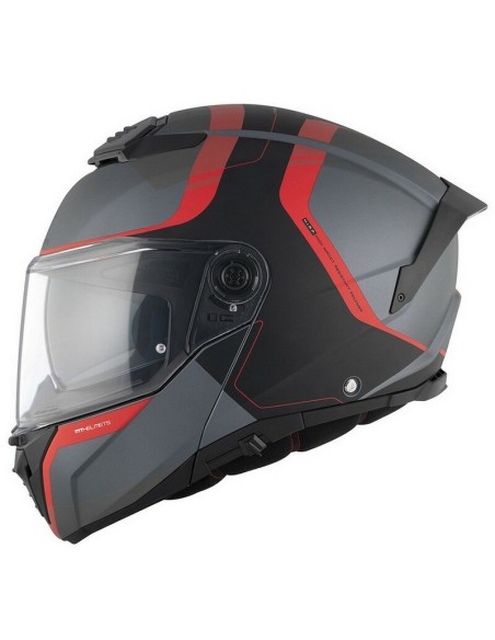 Casco MT Atom 2 SV Emalla B15 Mate Gris/Rojo