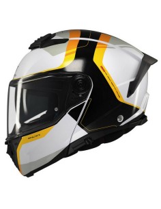 Casco MT Atom 2 SV Emalla B3 Brillo Blanco/Amarillo