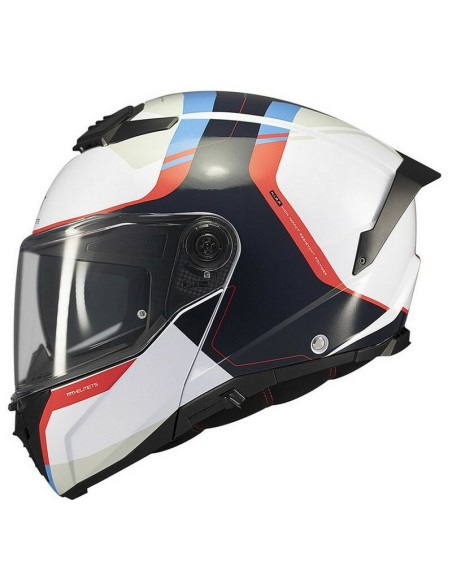 Casco MT Atom 2 SV Emalla C7 Brillo Blanco/Rojo