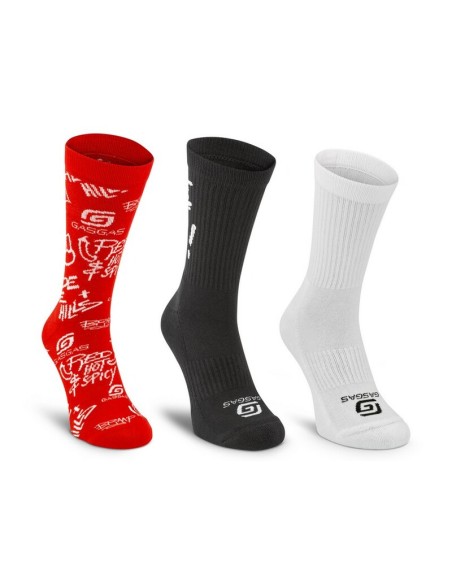Calcetines Gas Gas Vamos Blanco/Rojo/Negro
