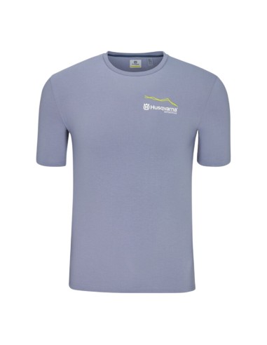Camiseta Husqvarna Never Follow Gris