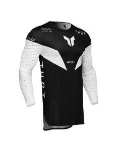 Jersey Thor Sport Strike Negro/Blanco
