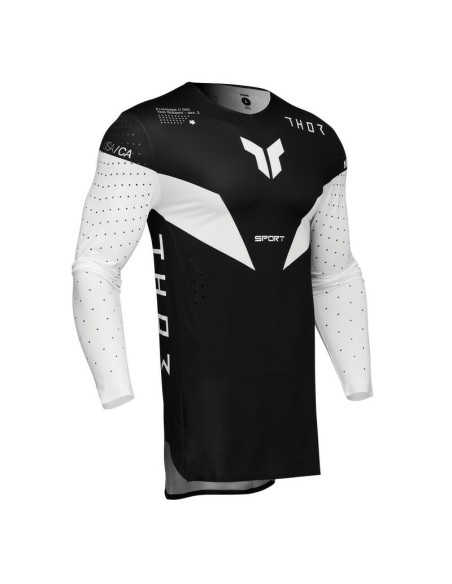 Jersey Thor Sport Strike Negro/Blanco