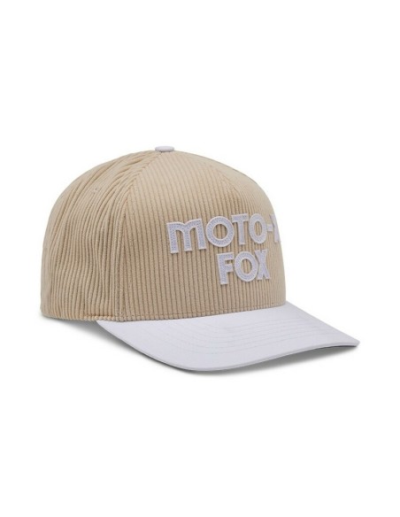 Gorra Mujer Fox Moto-X Corduroy Snapback Crema