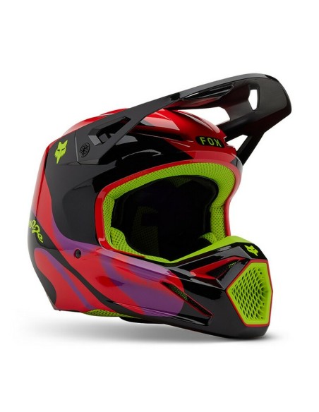 Casco Fox V1 Emotion Rojo Fluor