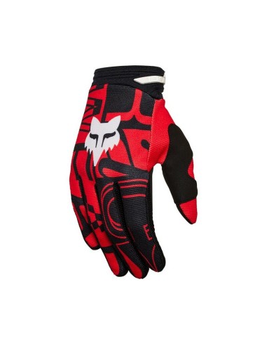 Guantes Infantiles Fox 180 Race Spec Rojo Fluor