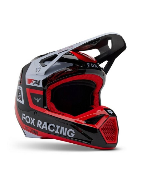 Casco Fox V1 Race Spec Rojo Fluor