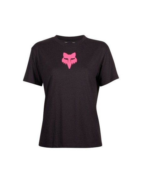 Camiseta Mujer Fox Head Negro/Rosa