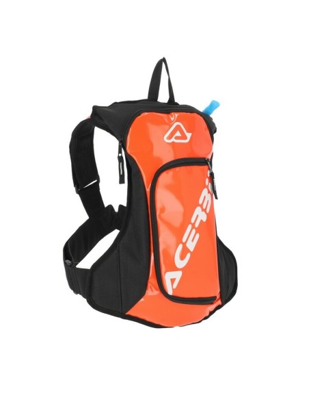 Mochila Hidrobag Acerbis Acqua Logo 5 Litros Naranja/Blanco