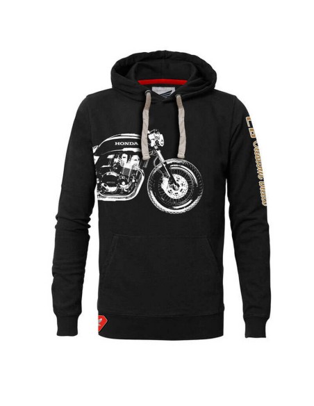 Sudadera con Capucha Honda Custom Built Negro