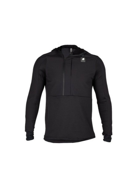 Sudadera con Capucha y Cremallera Negro