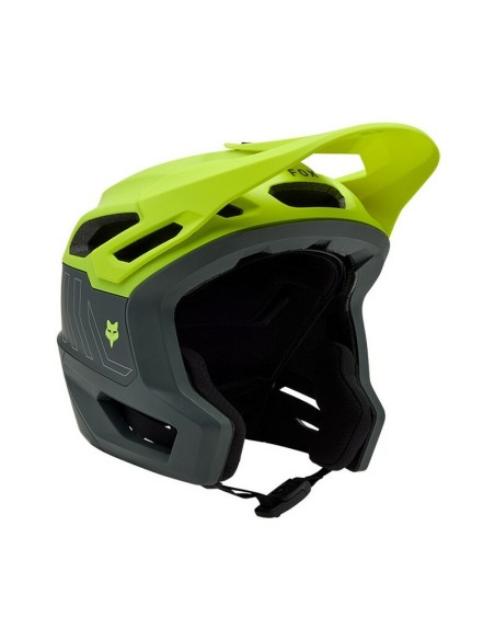 Casco Fox Dropframe Pro Runn Amarillo Fluor