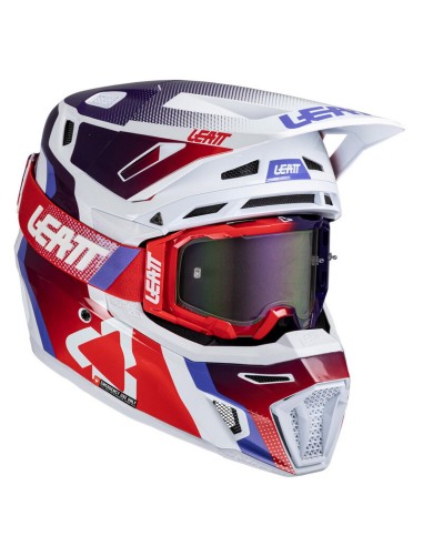 Casco con Gafas Leatt 8.5 Blanco/Rojo