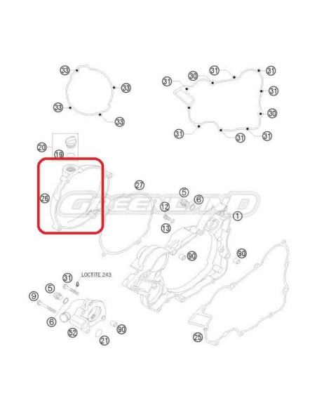 Tapa Discos de Embrague Husaberg 2T TE 250/300 11-14