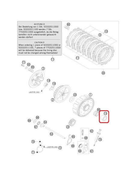 Casquillo Campana de Embrague Husaberg TE 125 2014