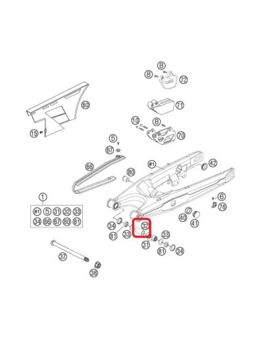Casquillo Basculante Husaberg FE 450/550/650 05-08