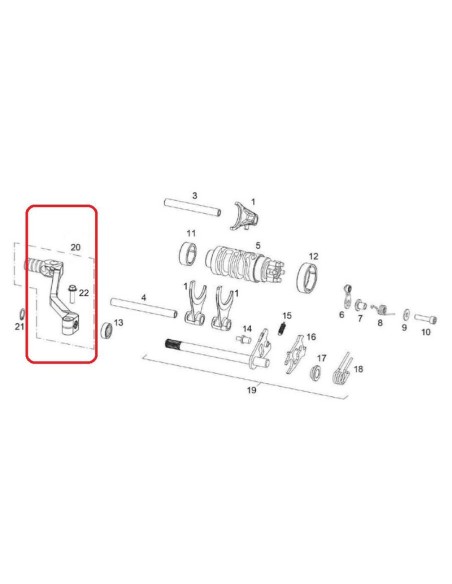Pedal de Cambio Gas Gas EC 250/300 18
