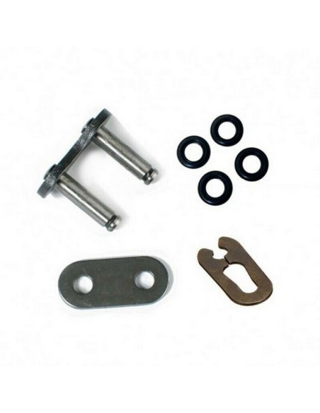 Clip Unión Cadena Iris Black O'Ring 520 Plata