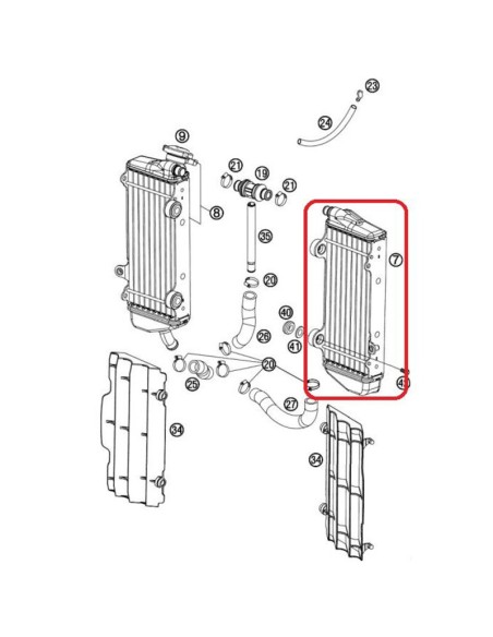 Radiador Izquierdo Husaberg 4T 09-12