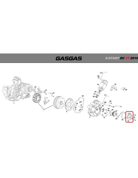 Tapa Bendix Gas Gas EC 250/300 2T 2015