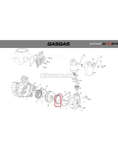 Corona de Arranque Eléctrico Gas Gas EC 2T 2014