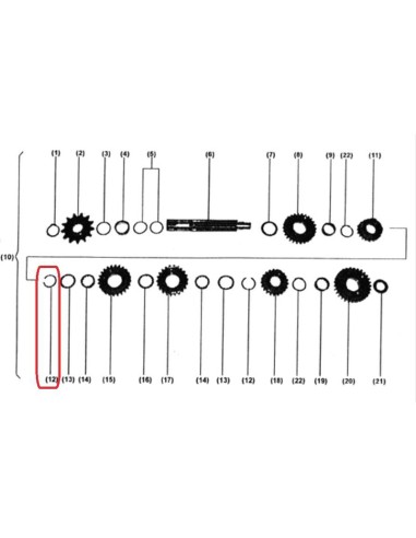Seeger Eje Selector Gas Gas EC 125 97 EC 250 96-98
